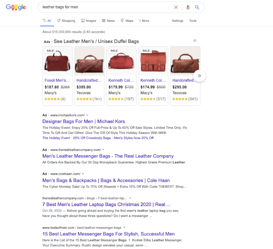 SEARCH ENGINE RESULT PAGES (SERPs)