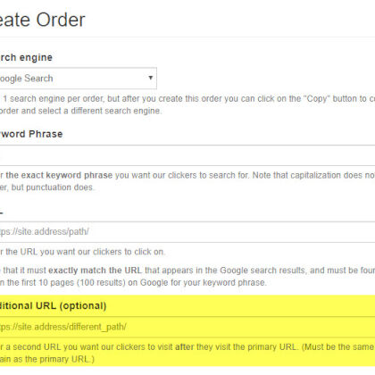 Second URL Option Added to Order Form